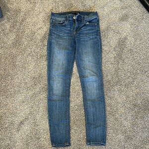 Express Women's Blue Jean Jeggings Mid Rise